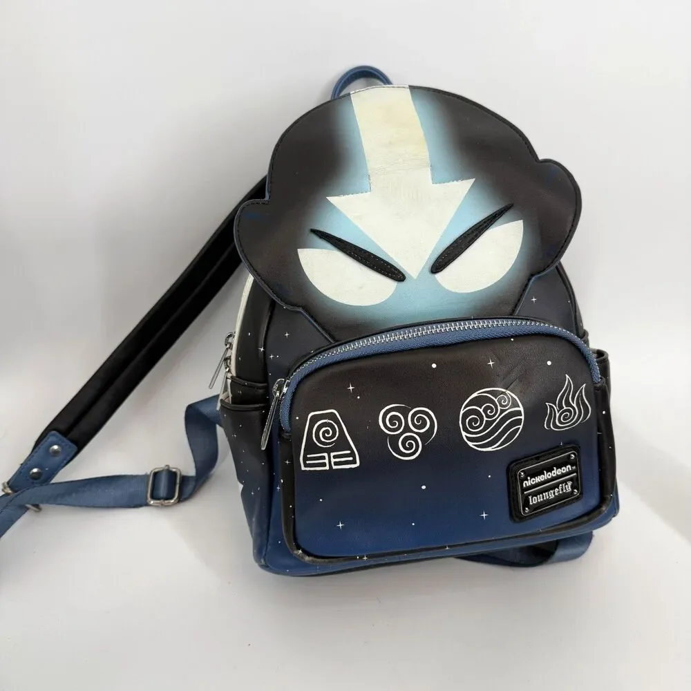 Loungefly Avatar Nickelodeon Aang Dark Cosplay Glow in the Dark Mini Backpack